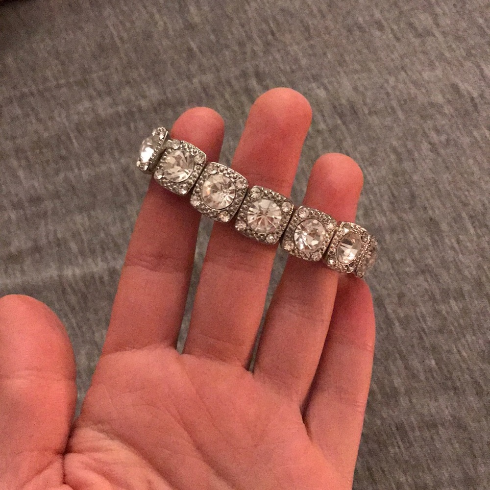 Silver & Jeweled bracelet